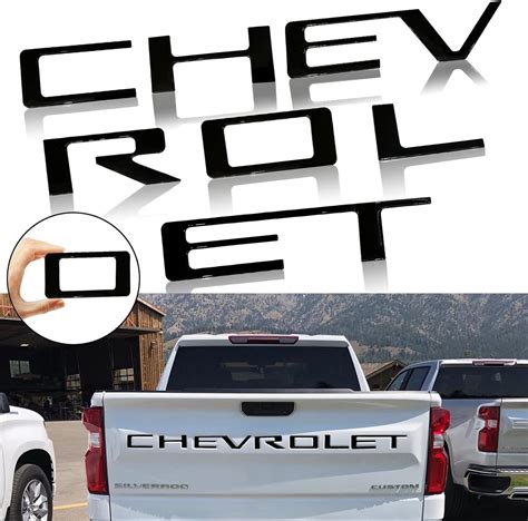 Buy Jingsen Tailgate Inserts Letters Compatible For Chevrolet Silverado