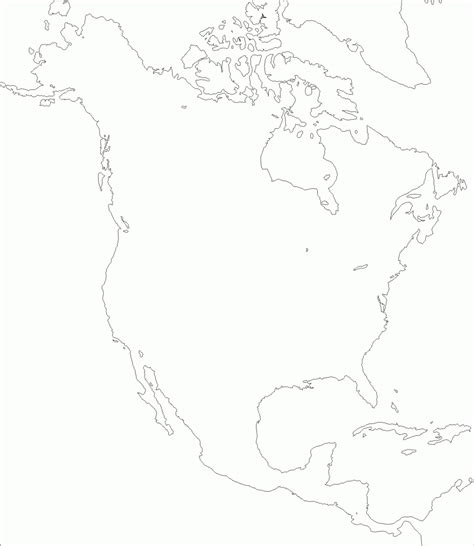 Free Printable Outline Map Of North America Free Printable A To Z