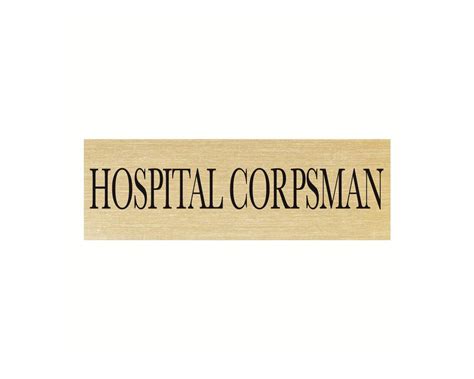 Hospital Corpsman Rating Id Plate
