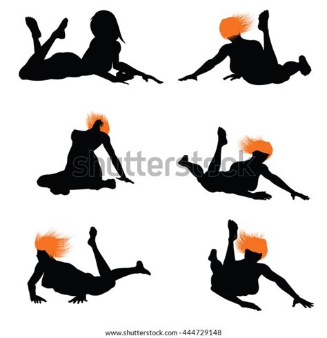 Naked Sexy Girls Silhouette Set Very Smooth And Detailed With Color