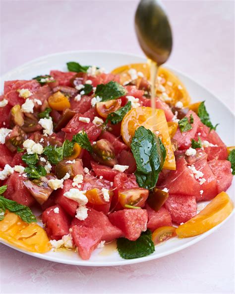 Watermelon And Tomato Salad With Feta And Mint Pamela Salzman