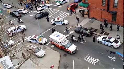 Two Nypd Officers Shot Dead In Brooklyn New York Aftermath Youtube