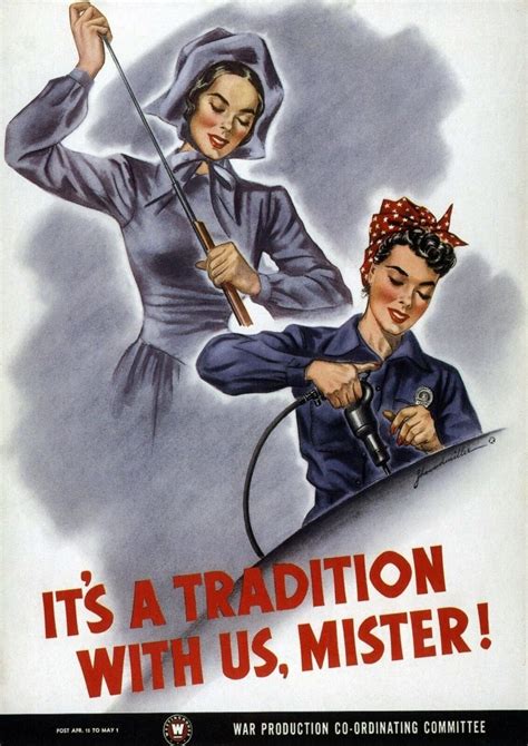 wwii poster it s a tradition with us mister print propaganda girl woman usa ww2 ebay