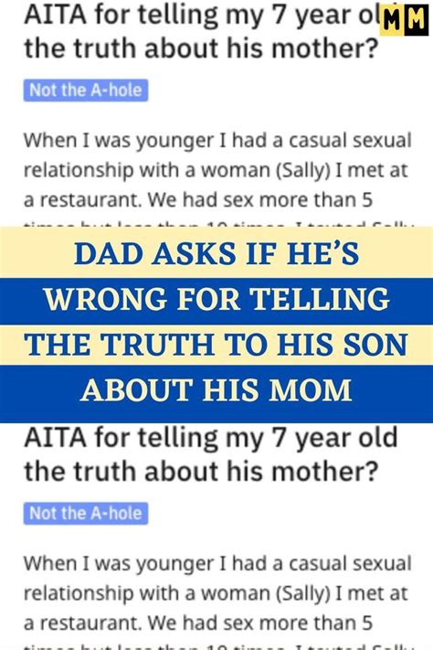 dad asks if he s wrong for telling the truth to his son about his mom artofit