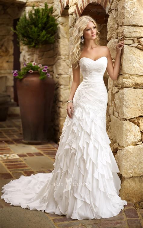 50 Gorgeous Wedding Dresses With Train Ruffles Wedding Dress And