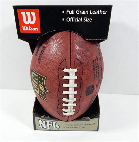 Wilson Auth The Duke Nfl Official On Field Game Ball Football Leather