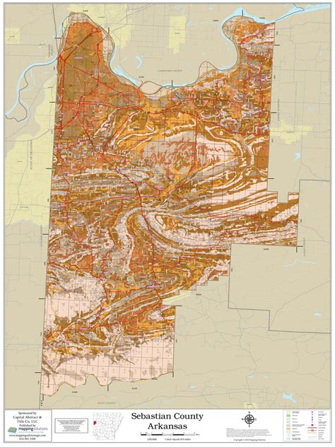 Sebastian County Arkansas 2023 Soils Wall Map Mapping Solutions