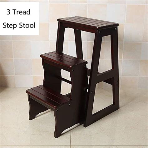 Homranger Wood Folding Step Stool For Adults Kids Kitchen Small Ladders