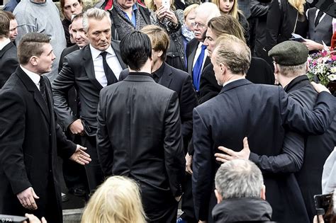 Boy George And Martin And Gary Kemp Carry Coffin At Steve Strange