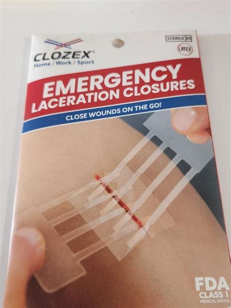 3 Countclozex Emergency Laceration Closures Repair Wounds Without