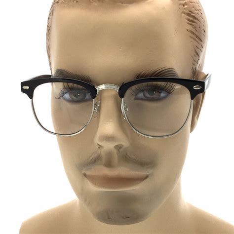 multifocal reading glasses no line progressive clear lens half rimless bifocal ebay