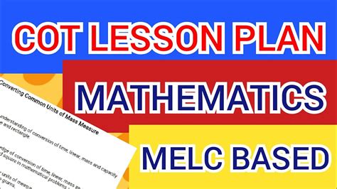 Cot Lesson Plan In Math Grade Th Quarter