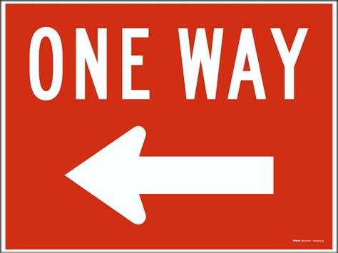 One Way Left Sign G2724