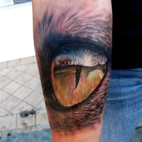 Badass Lions Eye Tattoo By Stefano Realistic Eye Tattoo Cool Forearm