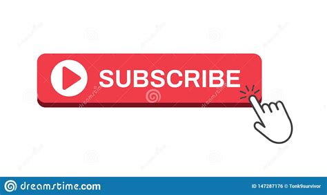 Subscribe Button Icon Click Button On White Background
