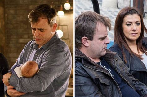 Coronation Streets Steve Holds His Secret Love Child For The First