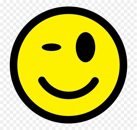 Smiley Wink Emoticon Happy Face Icon Good Sign Smiley Face Vector Png