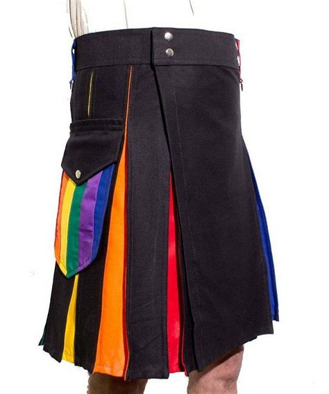 Scottish Rainbow Utility Hybrid Kilt Pride Kilt Kilts Boutique