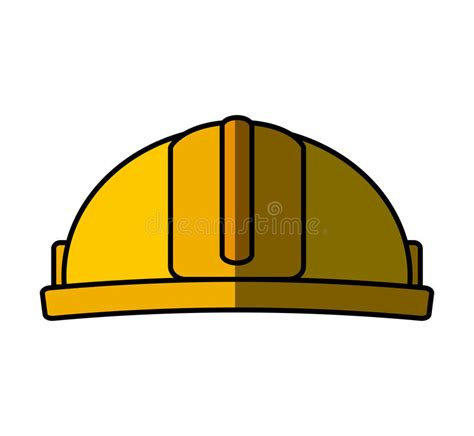 Construction Helmet Isolated Icon Stock Vector Illustration Of