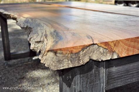 Diy Live Edge Oak Pub Tables Gray Table Home Tables And Benches