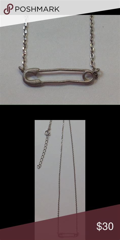 Sterling Silver Safety Pin Necklace Fabulous Safety Pin Necklace