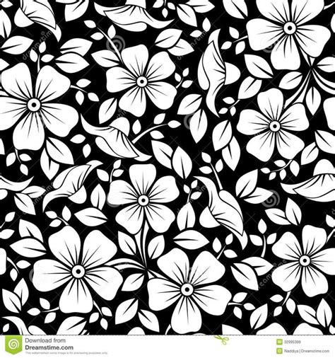 Seamless Pattern With Flowers And Leaves Royalty Free Stock