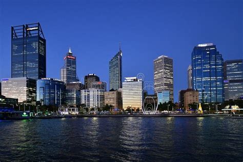 Australia Wa Perth By Night Editorial Photography Image Of