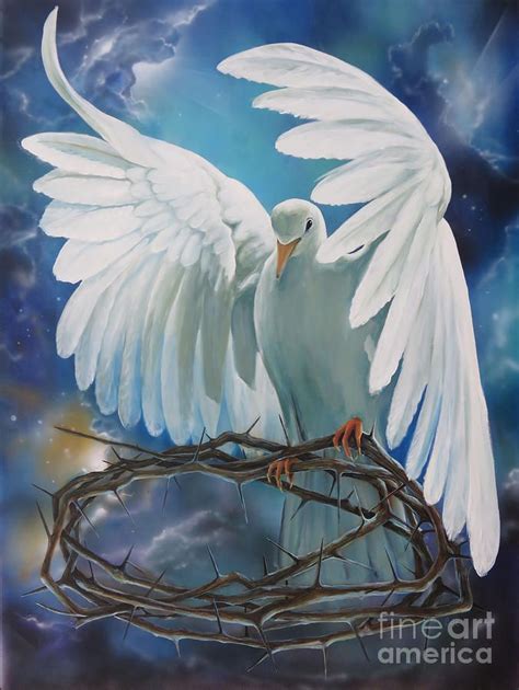 The Dove By Larry Cole Dove Painting Jesus Art Holy Spirit Art