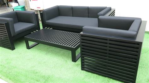 Luxury Metal Aluminum Frame Sectional Sofa Patio Outdoor Garden