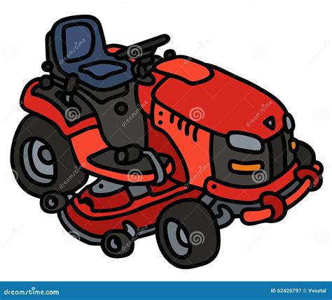 Red Garden Mower Stock Vector Illustration Of Wehicle 62420797