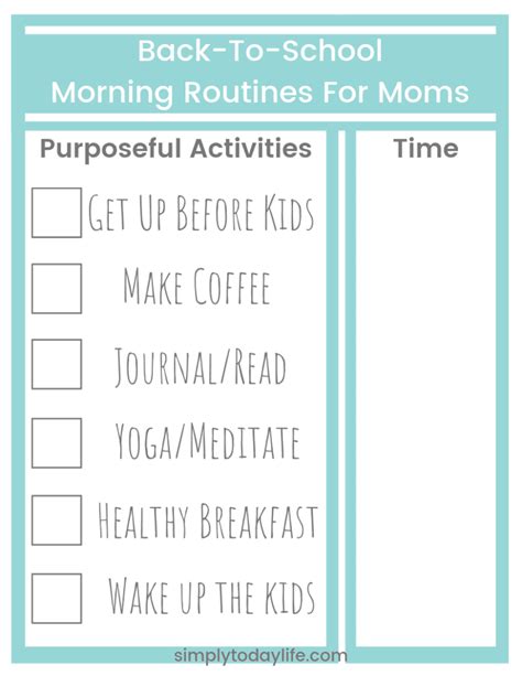 Back To School Morning Routines For Moms Simply Today Life School