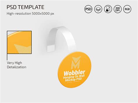 Free Wobbler Hanging On Wall Mockup Psd On Behance