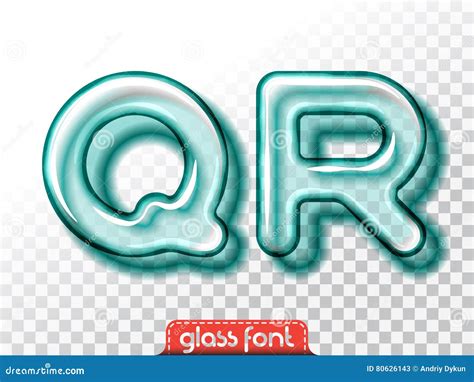 Realistic Glass Alphabet Font Stock Vector Illustration Of Bubble