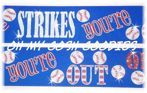 Three Strikes Youre Out Glitter Baseball Softball Etsy