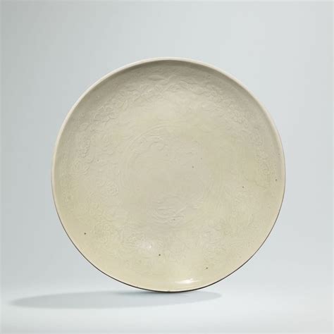 A Moulded Ding White Glazed Makara Dish Northern Song Dynasty Jin