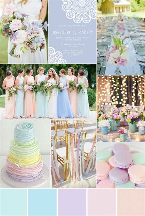 Wedding Themes Pastel Color Schemes Huwelijksfeest Bruiloft Beautiful