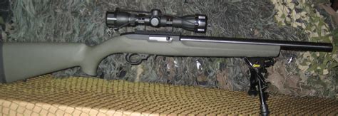 Od Green Ruger 1022 With Heavy Threaded Barrel For Sale