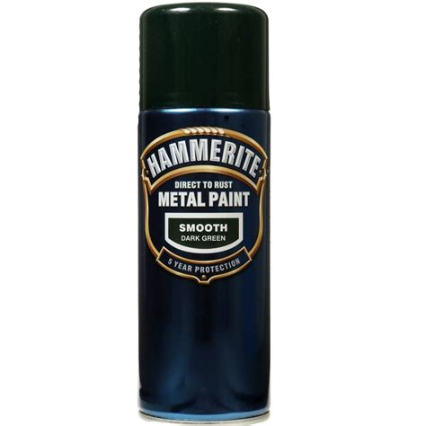 Hammerite Smooth Dark Green Metal Paint 400ml Aerosol