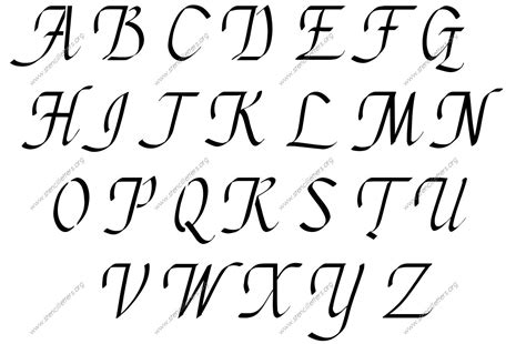 Stylish Cursive Uppercase And Lowercase Letter Stencils A Z 14 Inch Up