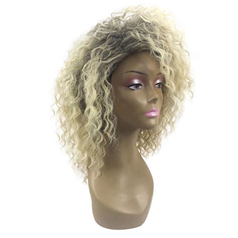 Buy Feitong Blonde Kinky Curly Wig Afro American Wigs Soft Synthetic