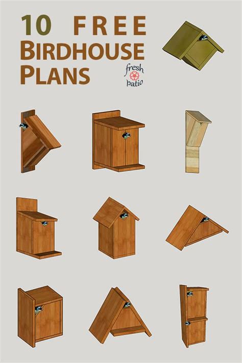 The 10 Free Birdhouse Plans Are Available For Purchase