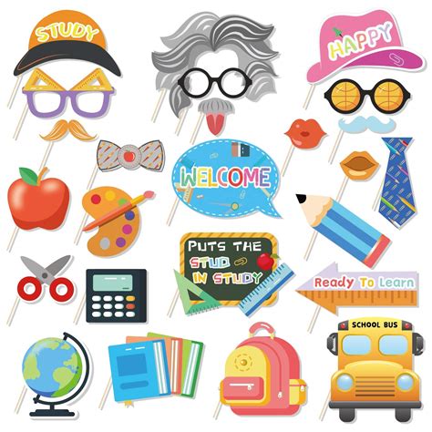 Buy Kristin Paradise 25pcs Back To School Photo Booth Props With Stick