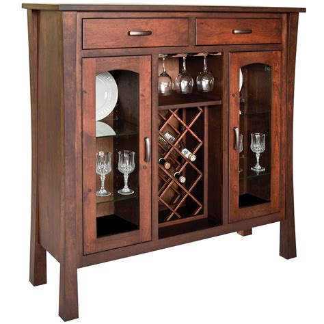 Fremont Amish Wine Cabinet Handmade Amish Furniture Cabinfield