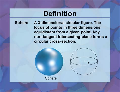 Definition 3d Geometry Concepts Sphere Media4math