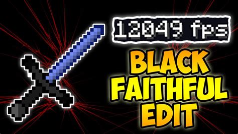 Minecraft Pvp Texture Pack Black Faithful Edit Resource Pack Fps