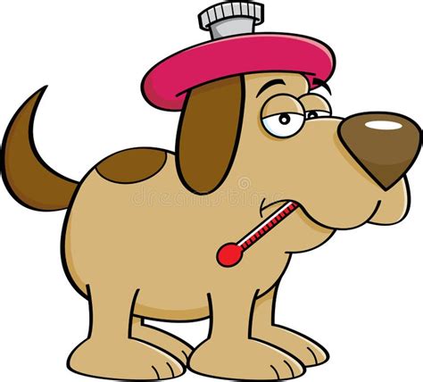 Cartoon Sick Dog Thermometer Stock Illustrations 128 Cartoon Sick Dog