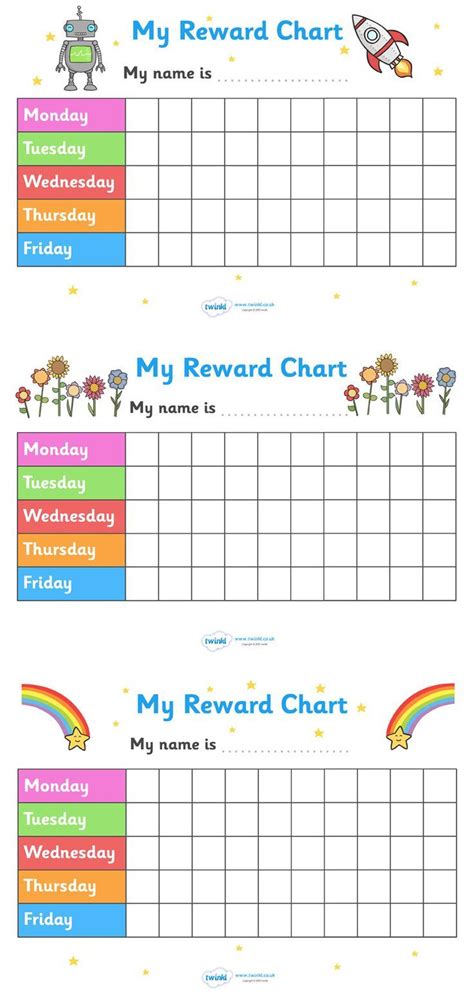 Twinkl Resources Reward Chart Classroom Printables For Pre School