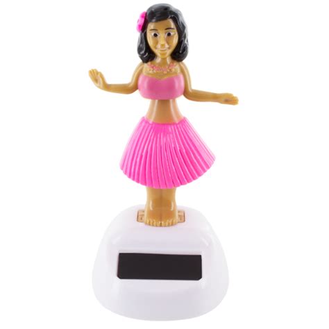 Solar-powered hula girl - Hawaïan Girl Pink | Hula girl, Pink girl, Flip flap