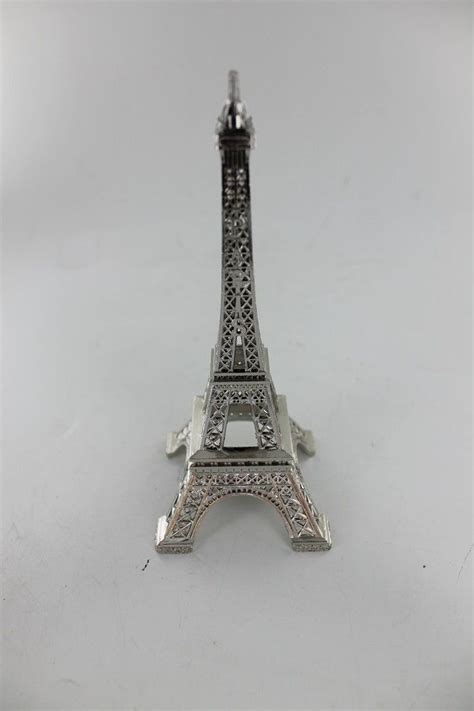 Stunning Silver Eiffel Tower Paris France Statue 10 Tall 7025s Stop