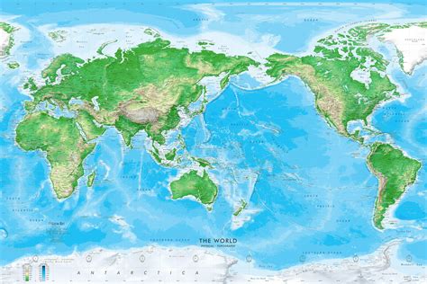 The Natural World Physical Map Mural World Map Wallpaper World Map Images